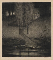 KG 1985 116
<br/>
Rivierlandschap bij nacht
<br/>
<em>Moulijn, Simon (1866-1948)</em>